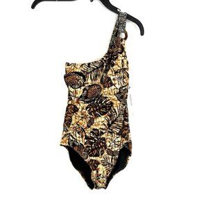 Amoressa Women’s One Shoulder One Piece Swimsuit Size 6